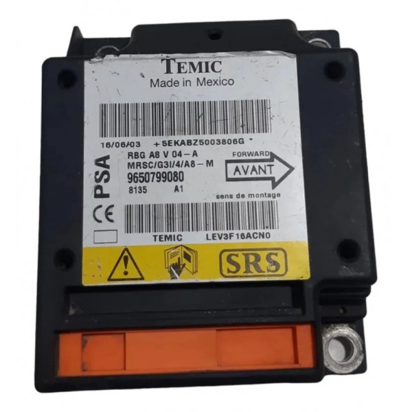 Modulo Central Air Bag 9650799080 Citroen C3 01a10(acionado)