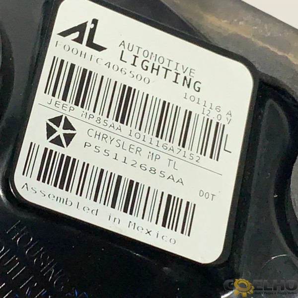 Lanterna Tras. Esq. Tampa Jeep Compass Trailhawk 2017 (2502) Esquerdo/motorista Vermelho